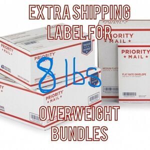 Overweight shipping label 8 LBS